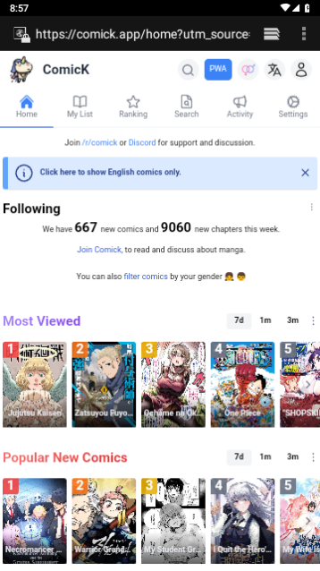 Comick PWA漫画免费下载v1.0.0.21