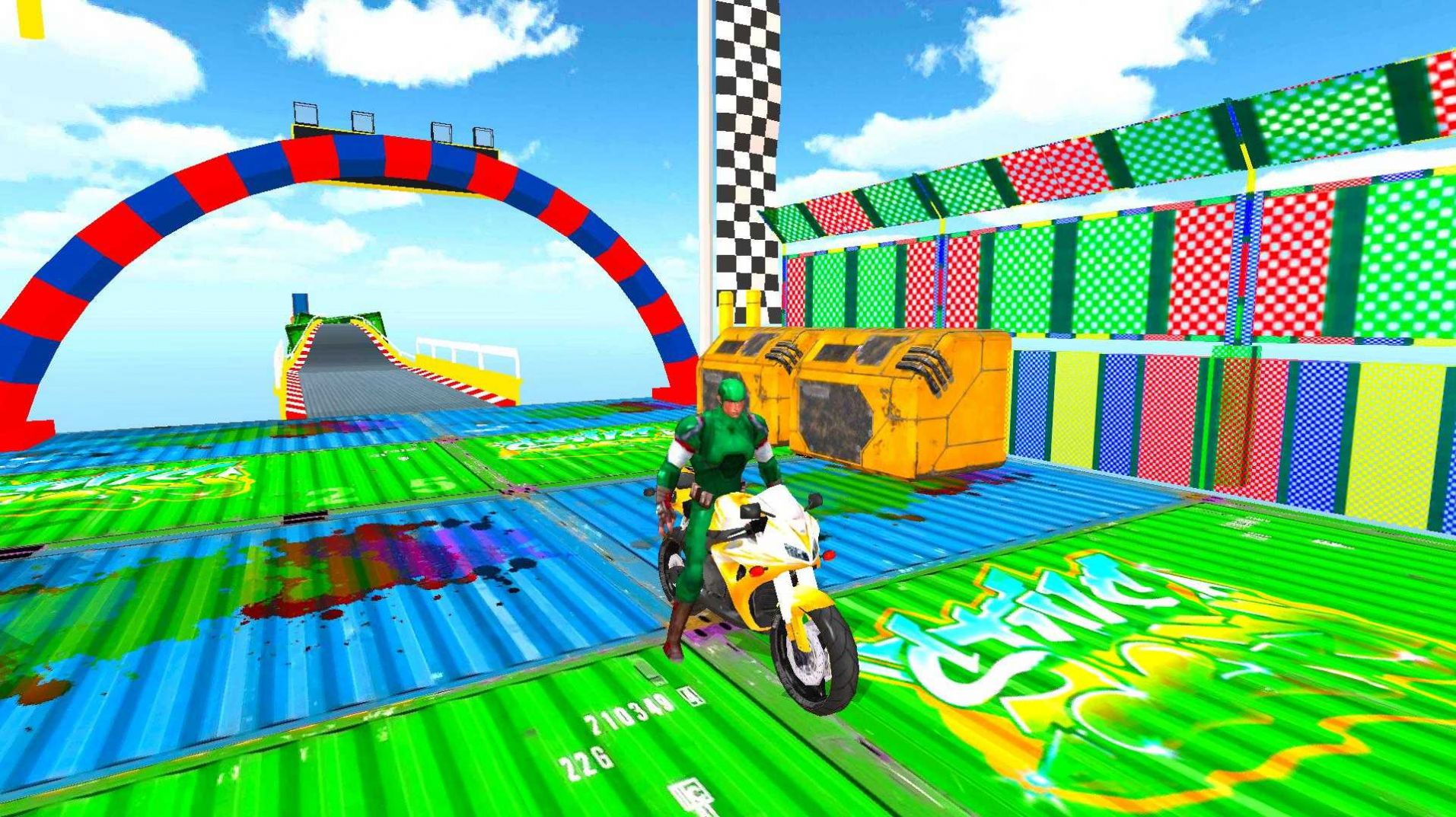 超级坡道摩托车特技3D游戏安卓版（SuperHero Bike）v1.0.6