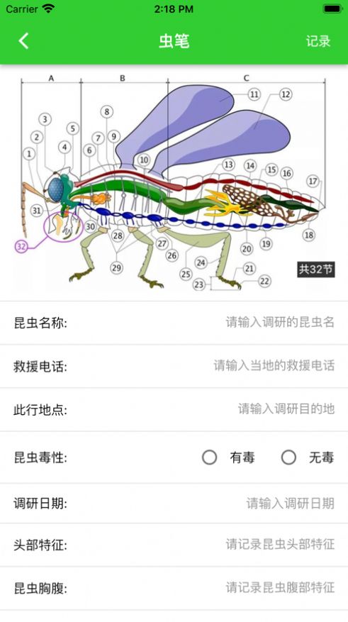 记录昆虫信息的笔软件app苹果ios下载v1.0.2