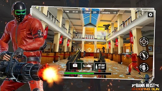 银行抢劫射击枪安卓版游戏下载（Bank Heist Shooting Gun）v1.0.3