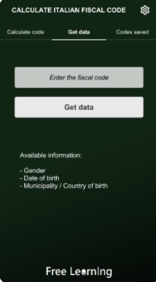 Calculate Italian fiscal code计算器app官方版图片1