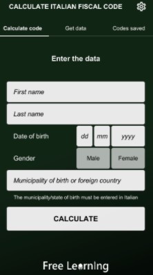 Calculate Italian fiscal code计算器app官方版v3.2.2
